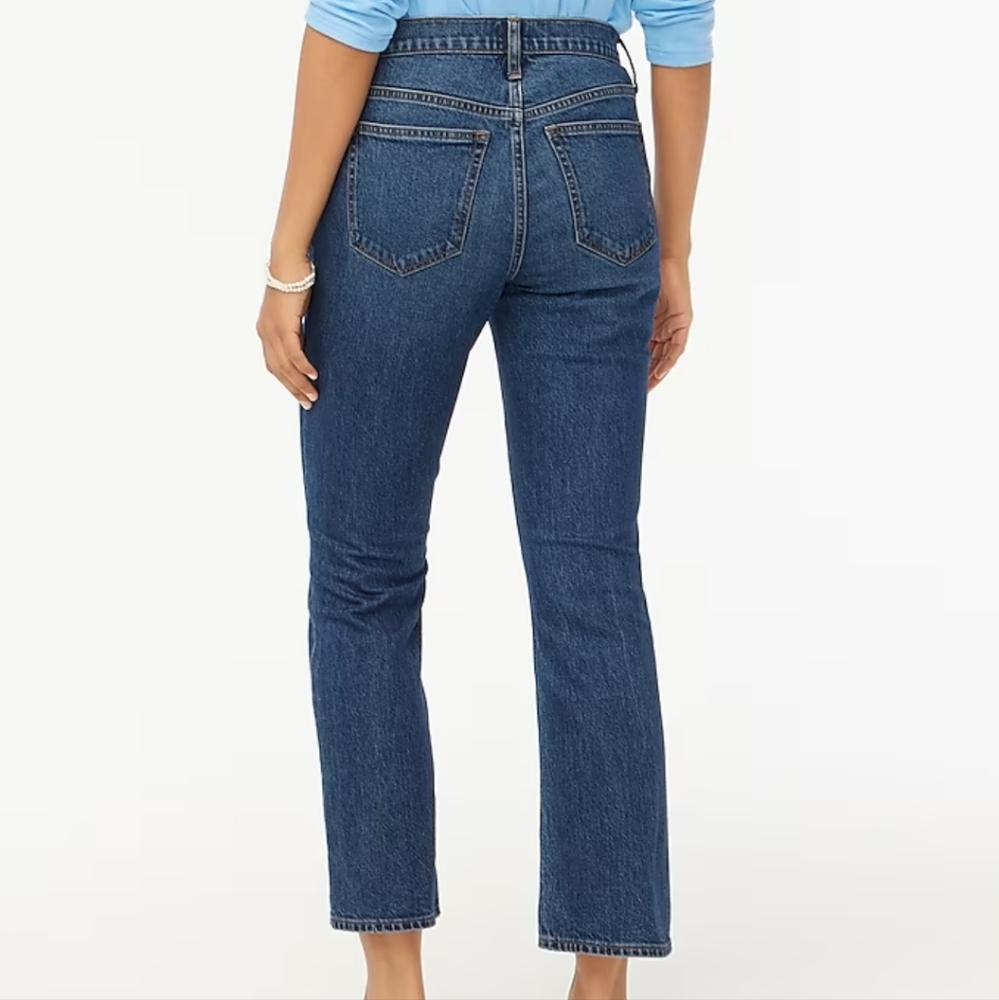 J. Crew Mid-Rise Flare Cropped Jeans Button Front - Picture 2 of 12